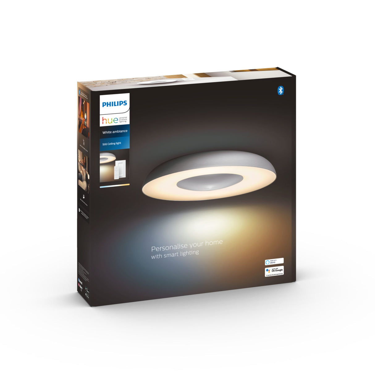 Taklampa Philips Hue Still 22.5W, 2200-6500K, Aluminium