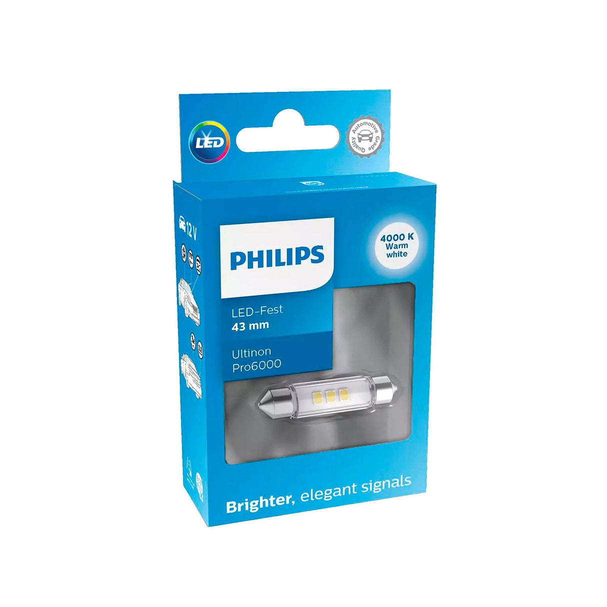 Spollampa Philips Ultinon Pro6000, 43 mm