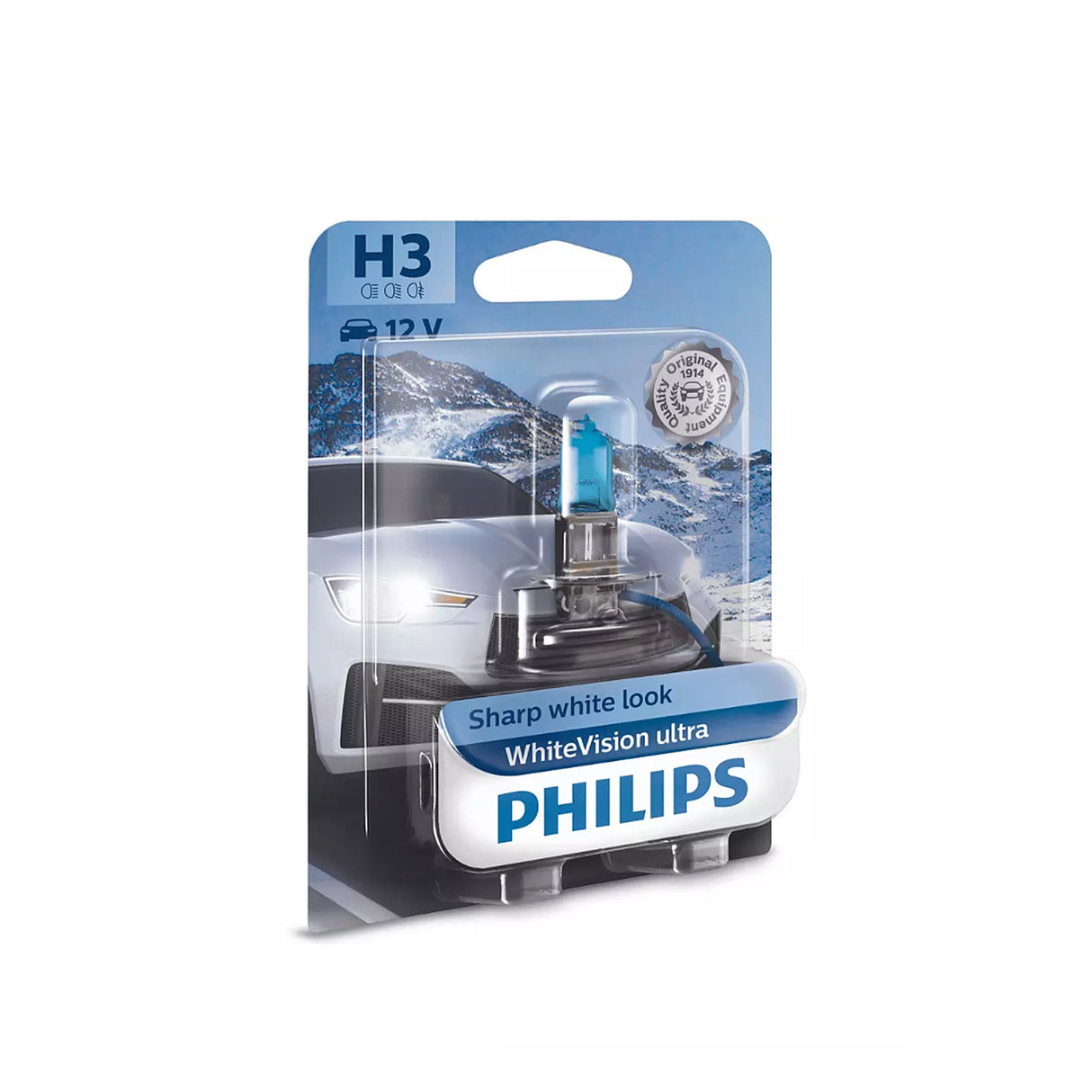 Halogenlampa Philips WhiteVision ultra, 55W, H3, 1 st