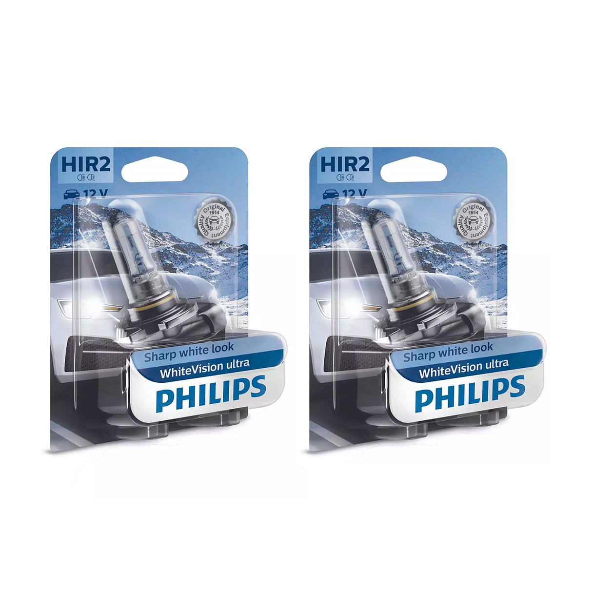 Halogenlampa Philips WhiteVision ultra, HIR2, 55W, 2 st