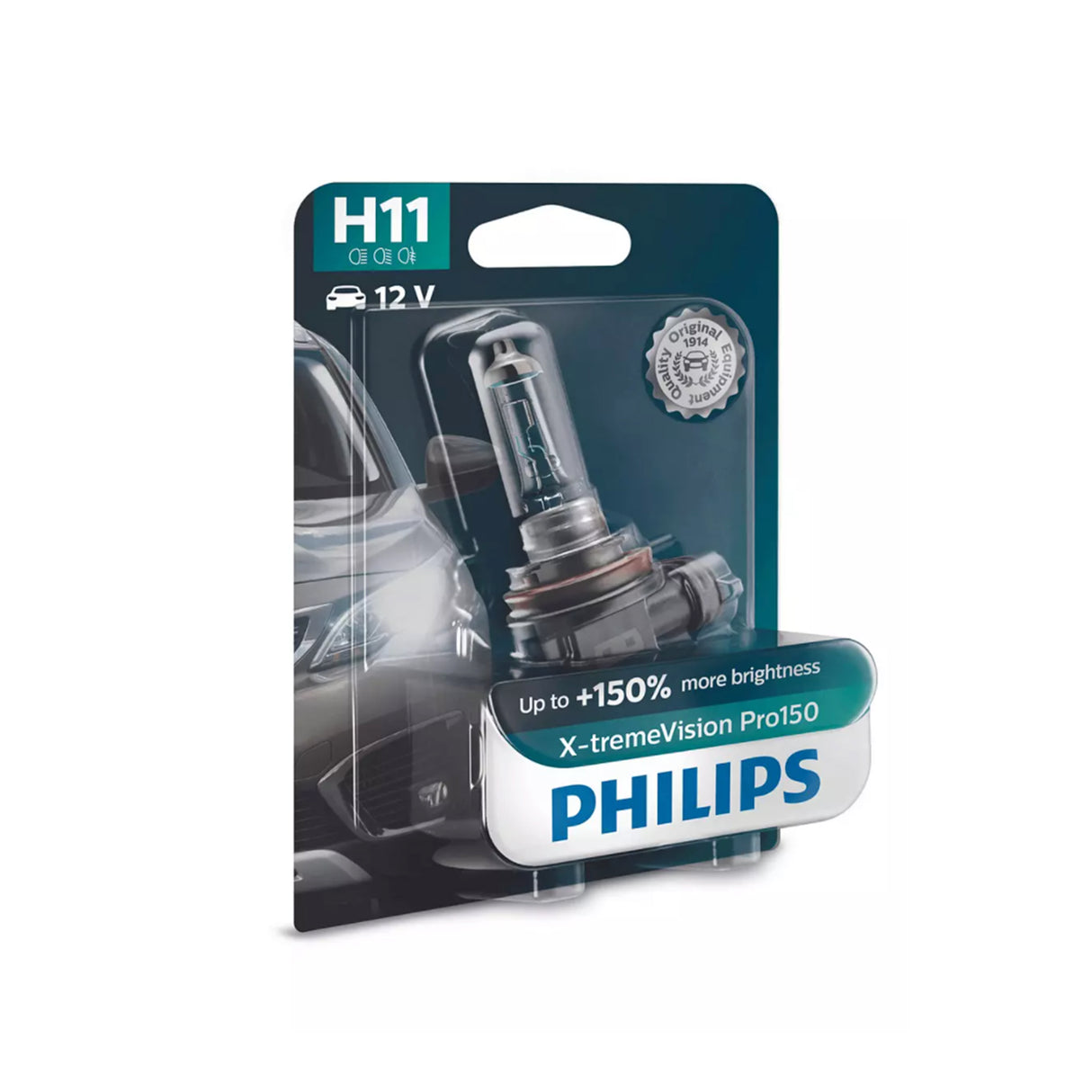 Halogenlampa Philips X-TremeVision Pro150, 150%, 55W, H11, 1 st