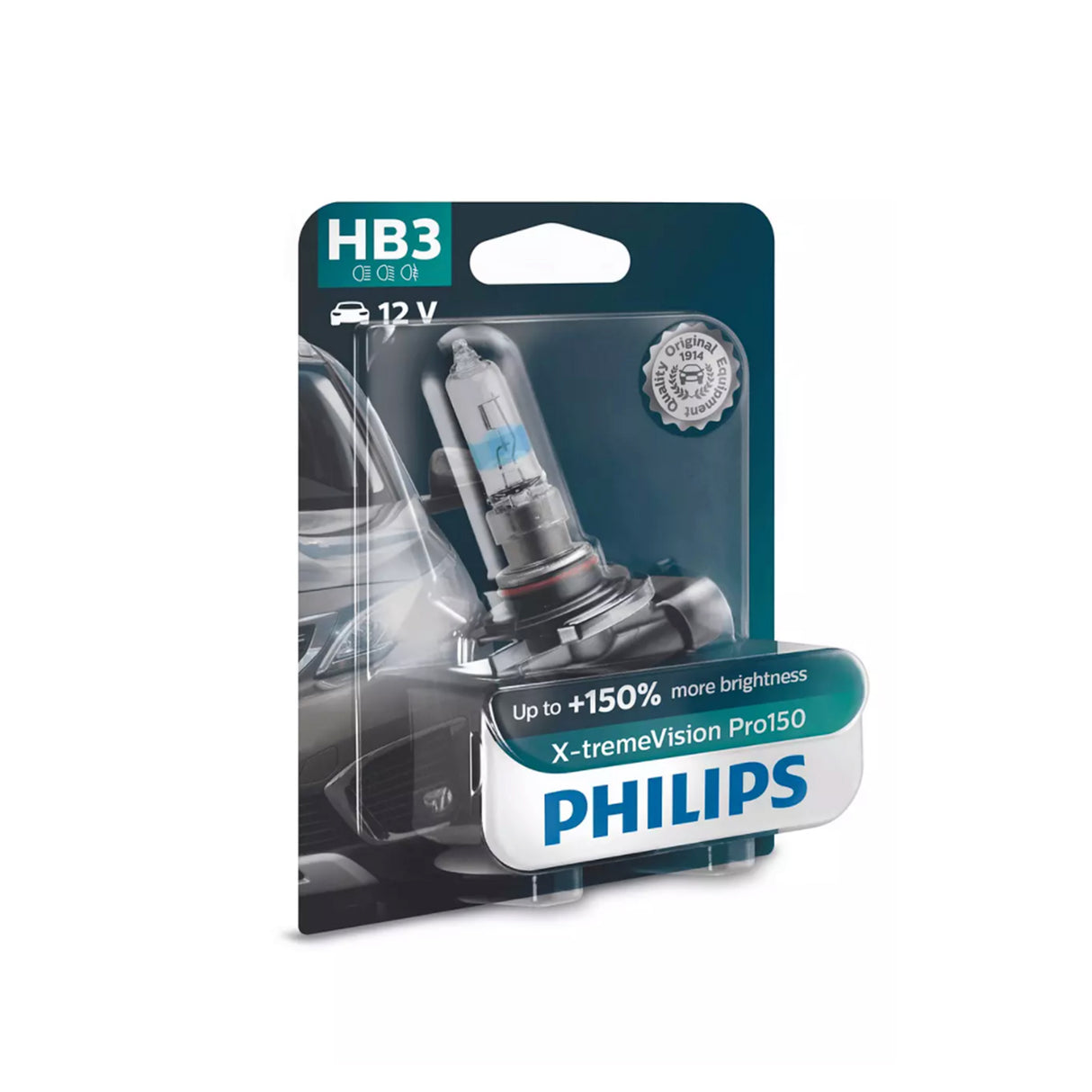 Halogenlampa Philips X-TremeVision Pro150, 150%, 60W, HB3, 1 st