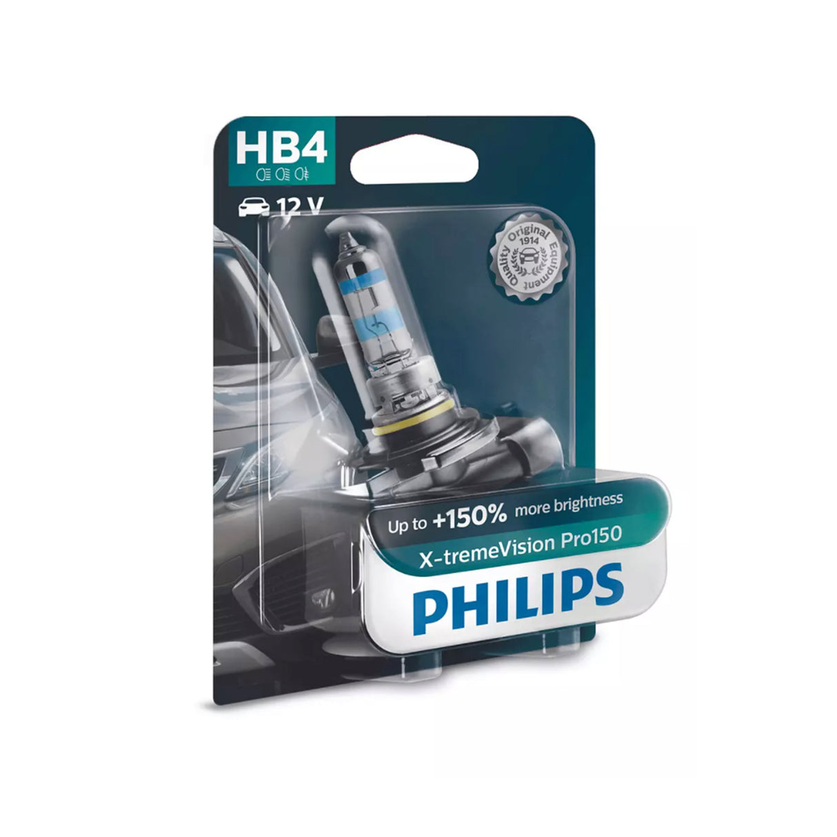 Halogenlampa Philips X-TremeVision Pro150, 150%, 51W, HB4, 1 st