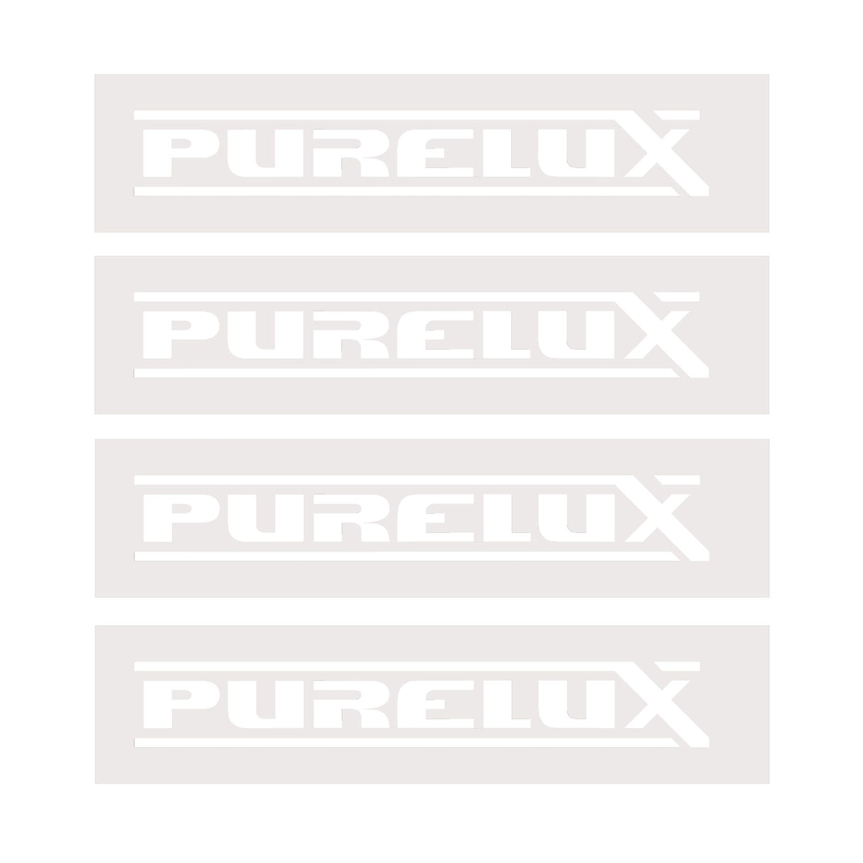 Klistermärke Purelux White Logo, Small x 4 st