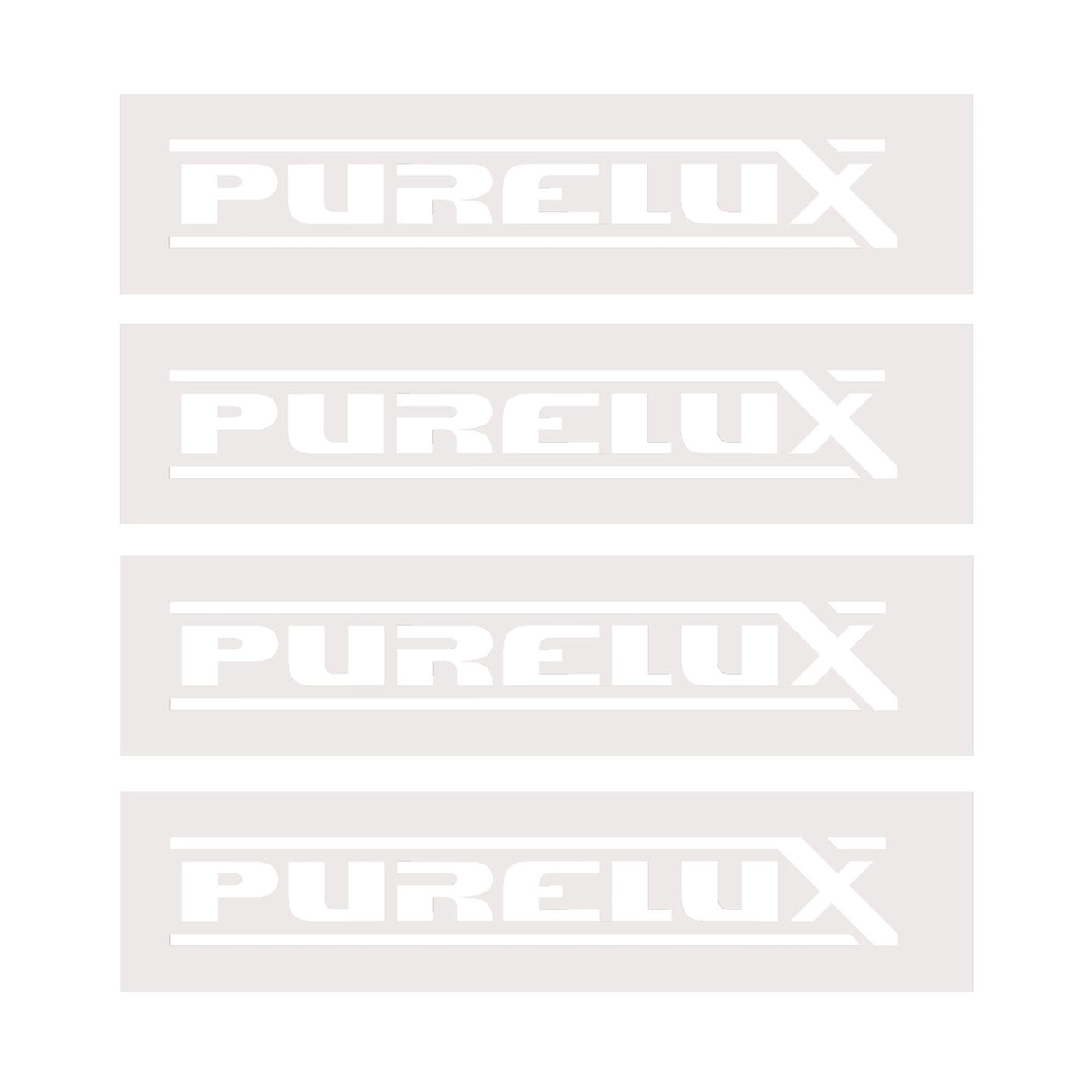 Klistermärke Purelux White Logo, Large x 4 st