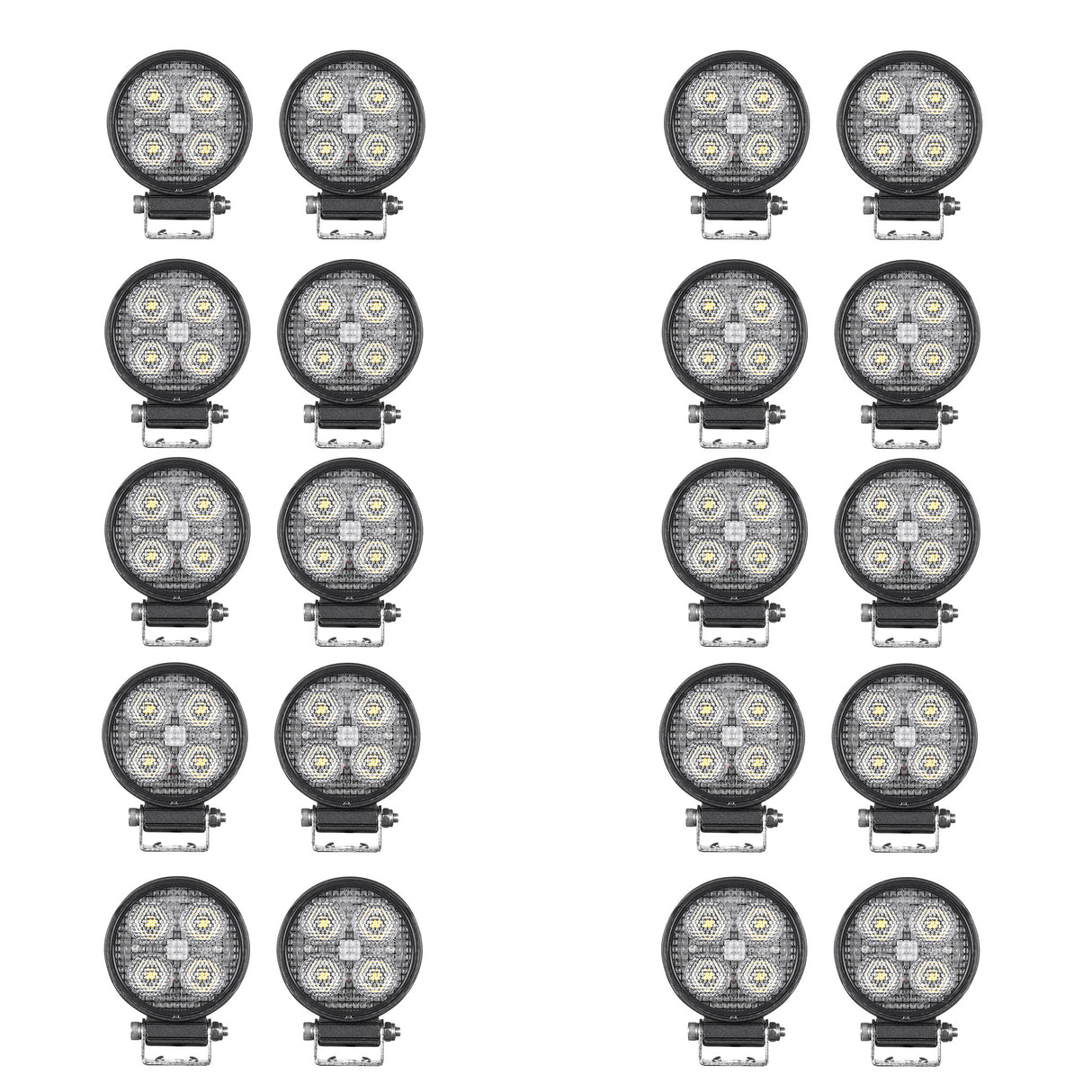 Arbetsbelysning Purelux Terrain Round 24W, Bred, 20 st