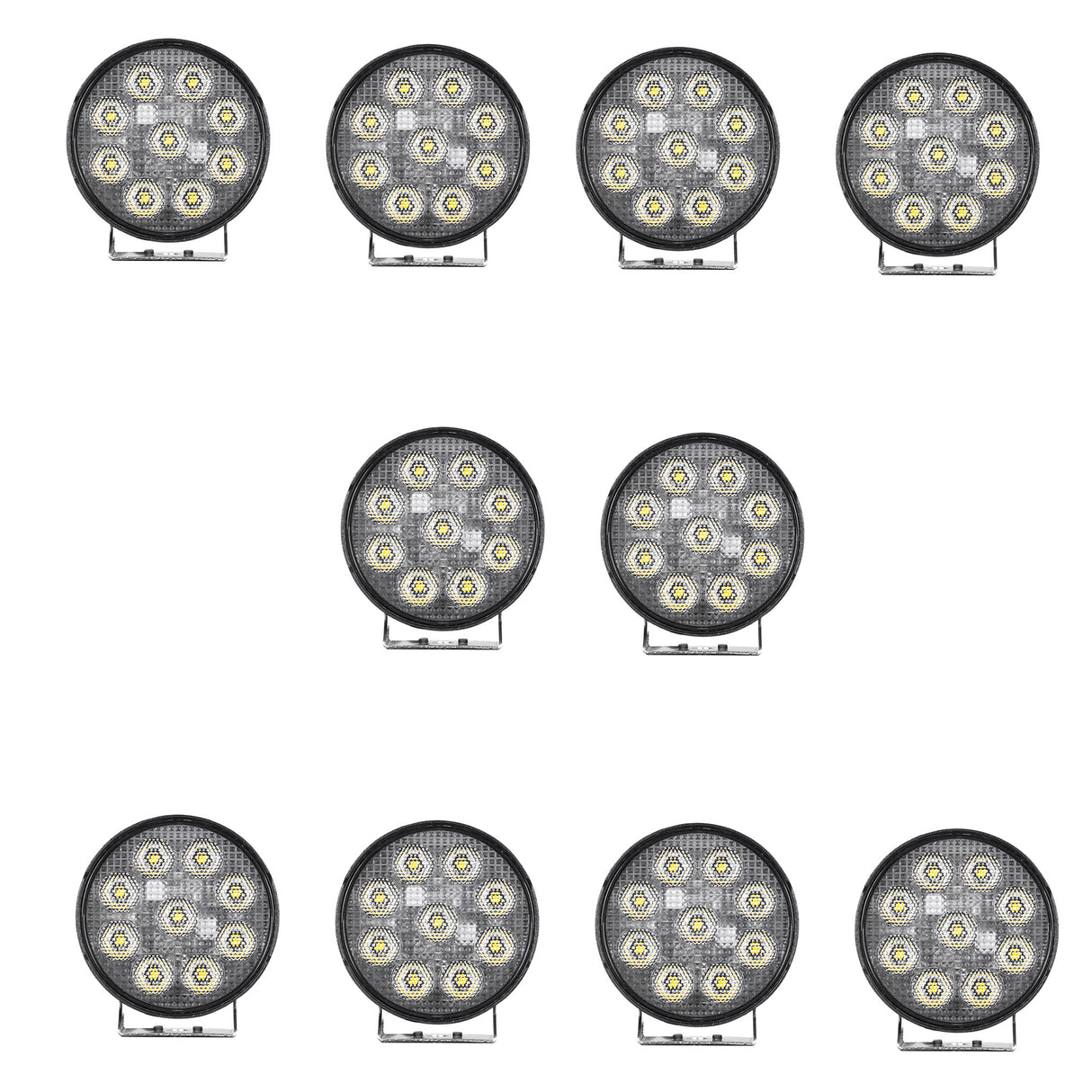 Arbetsbelysning Purelux Terrain Round 54W, Bred, 10 st