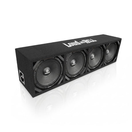 Loud as Hell 4x8 tum kickplanka med fyra Reiss Audio RS-M88AX mellanbasar