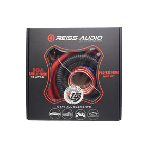 Reiss Audio RS-AWG04 0 gauge förstärkarkabelkit för bil