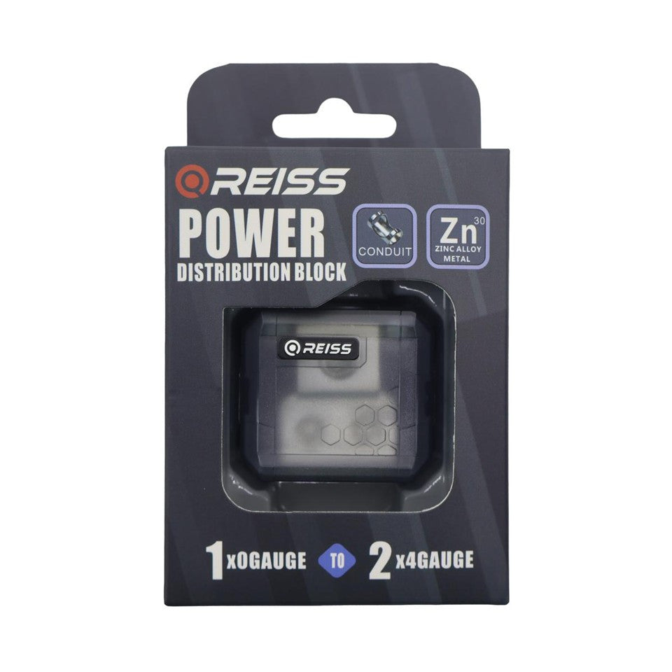 Reiss RS-DB71 strömblock, 1 × 0GA in och 2 × 4GA ut