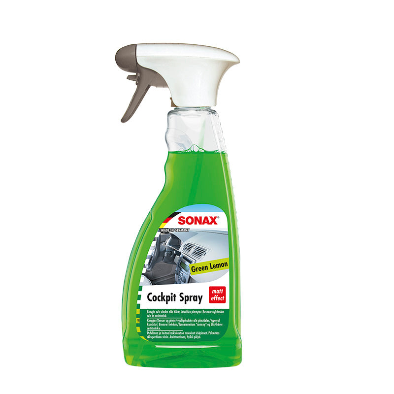 Interiörbehandling Sonax Cockpit Spray Green Lemon, 500 ml