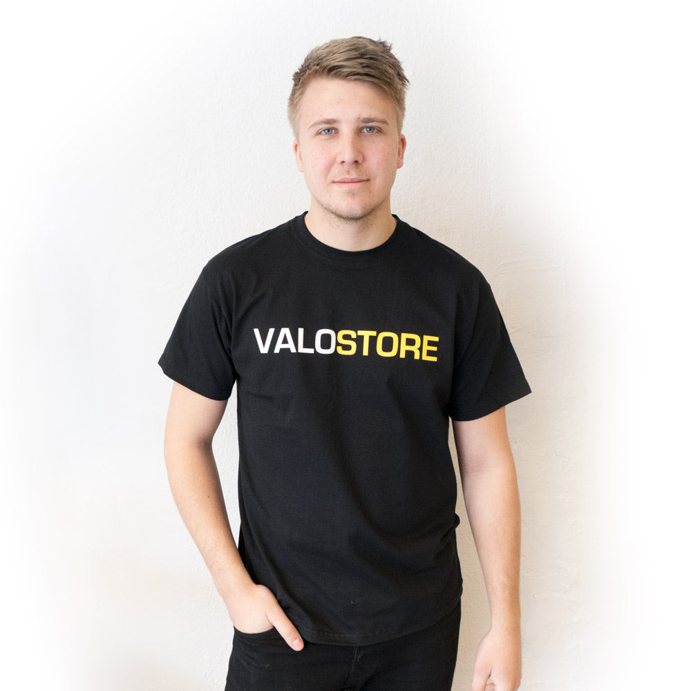 T-Shirt VALOSTORE Logo, svart, Small