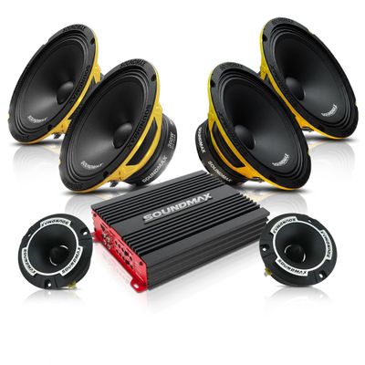 Soundmaxer Kit 8 8 tum SPL-högtalarpaket 600 W RMS